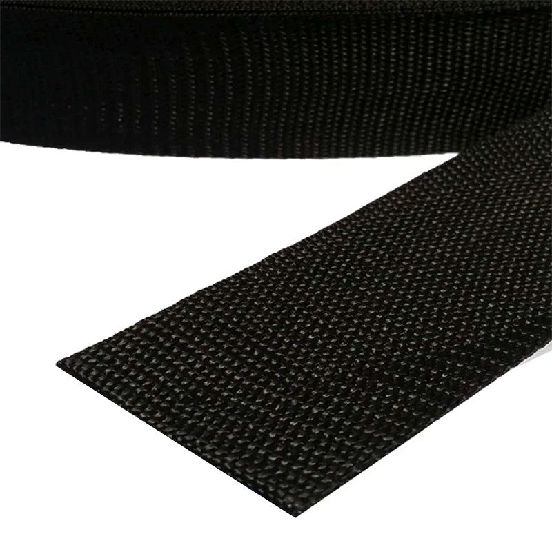 1.9 mm Heavy-Duty Black Nylon Webbing