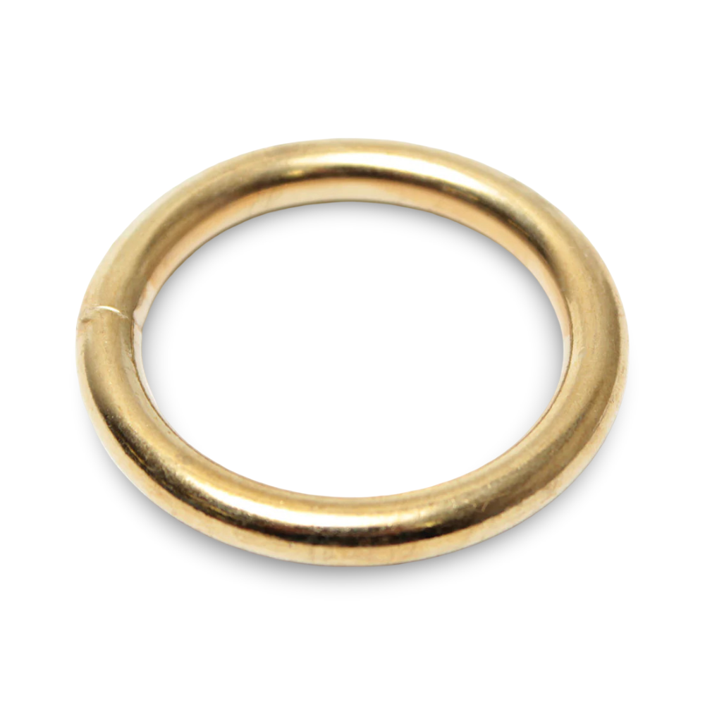 1-1/2" Brass-Plated Steel Welded O-Ring