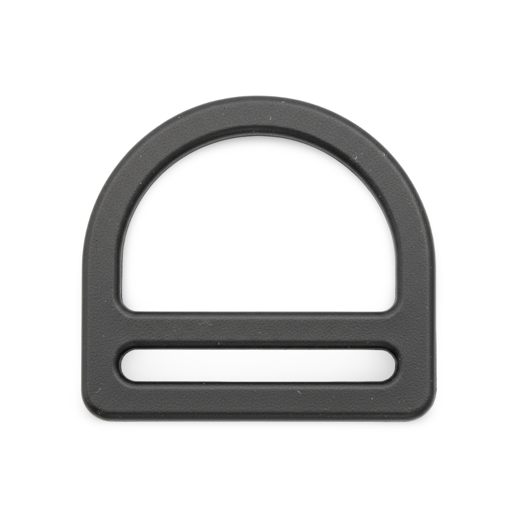 1" Black Acetal Loop D-Ring