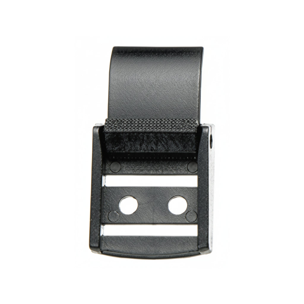 1" Black Acetyl Dual-Hole Mountable Webbing Cam Buckle