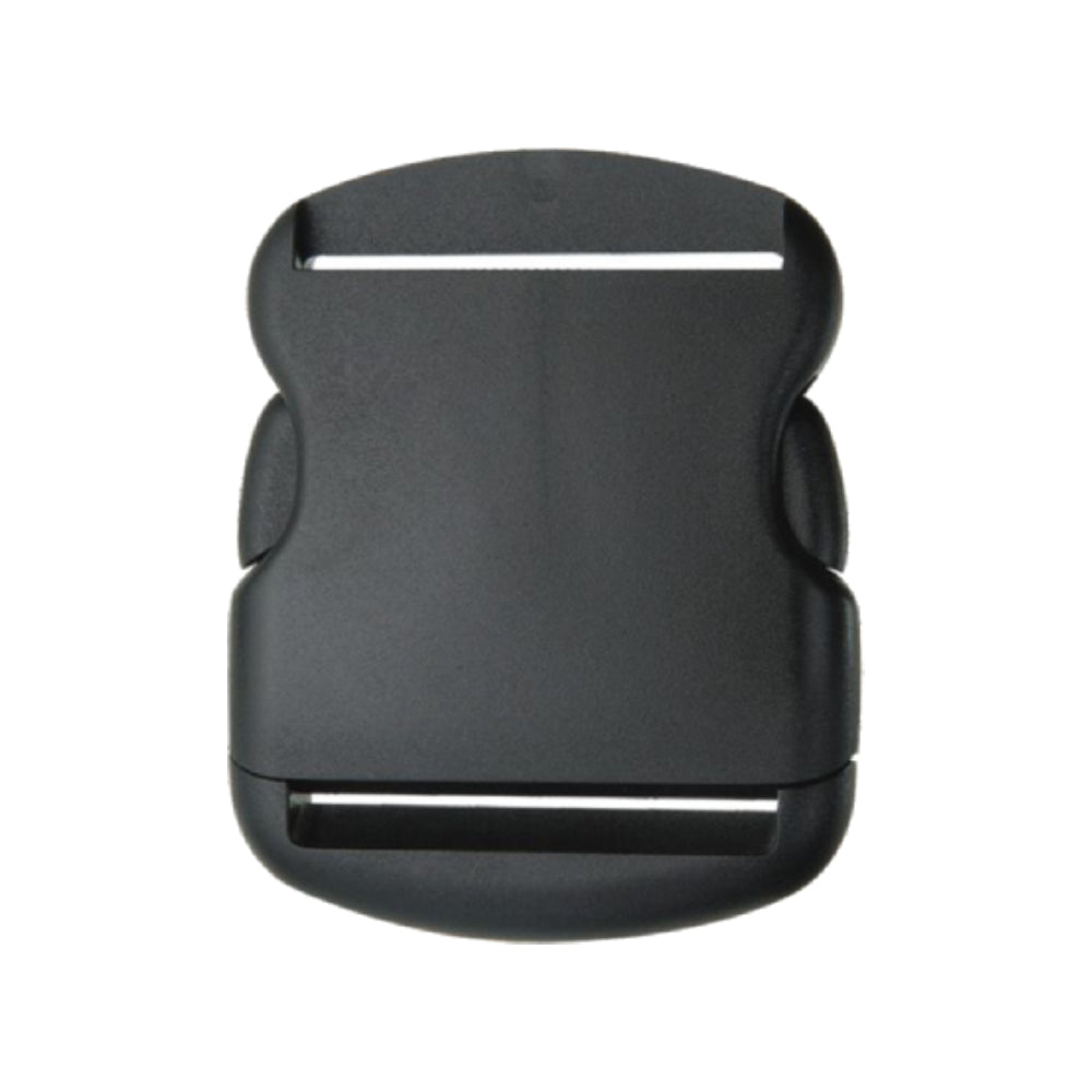 2" Black Rounded Single Adjustable Side Release Webbing Buckle