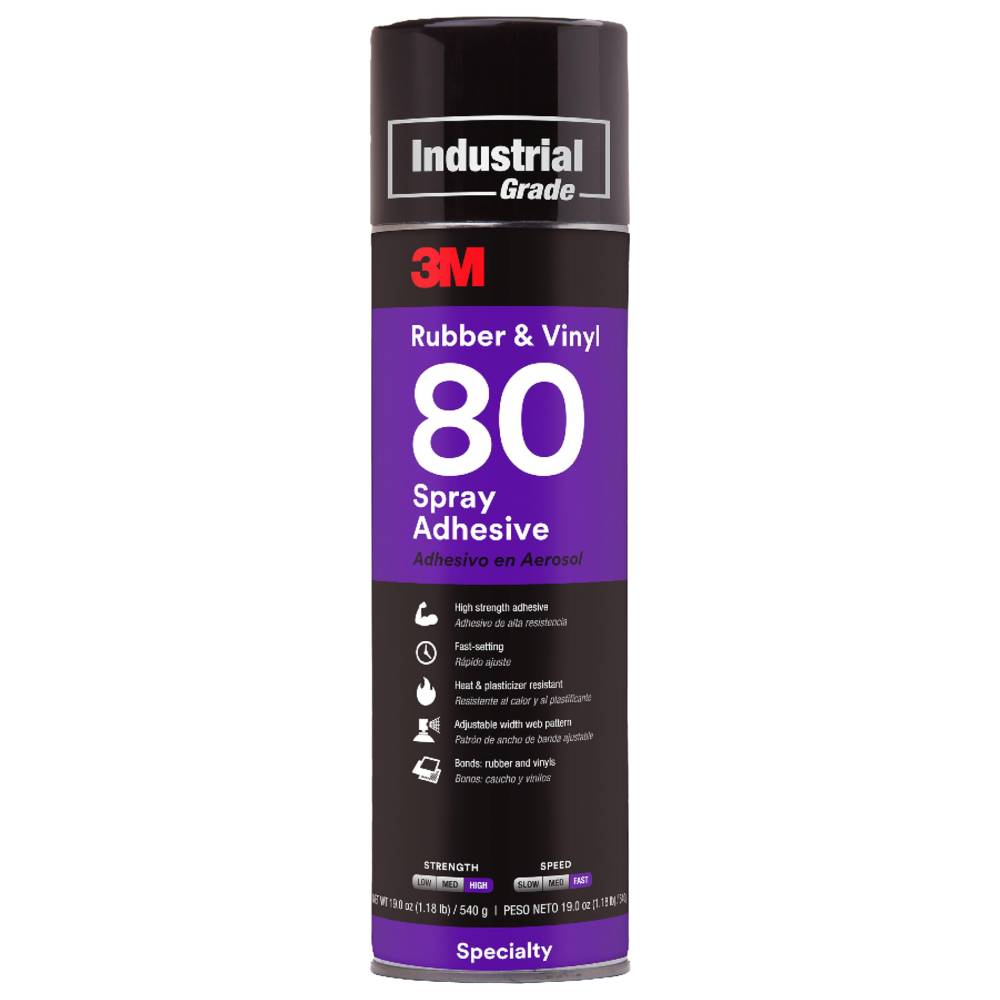 3M™ 80 Rubber & Vinyl Spray Adhesive — 19 oz