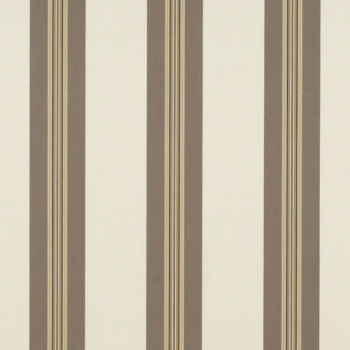 46" Sunbrella® Taupe Tailored Bar Stripe (4945-0000) Awning/Marine Fabric