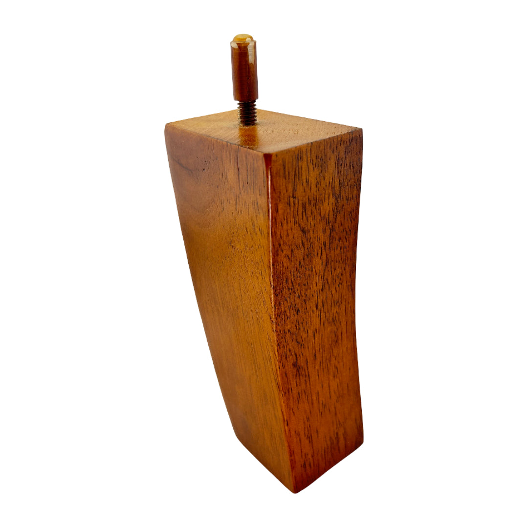 6" Walnut Curved Furniture Leg