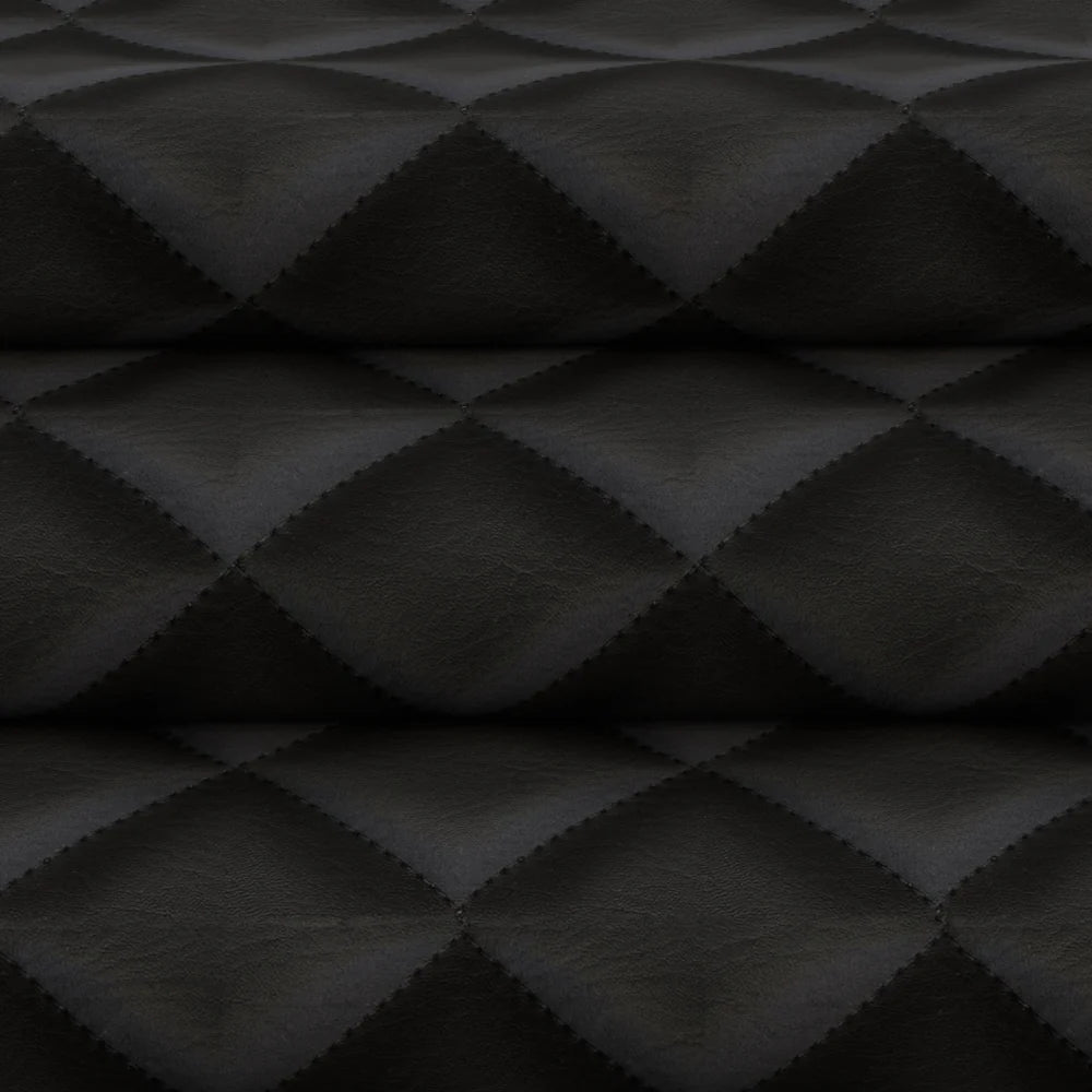 54" Arctic -40 Black (9009) Double-Quilted Vinyl Fabric