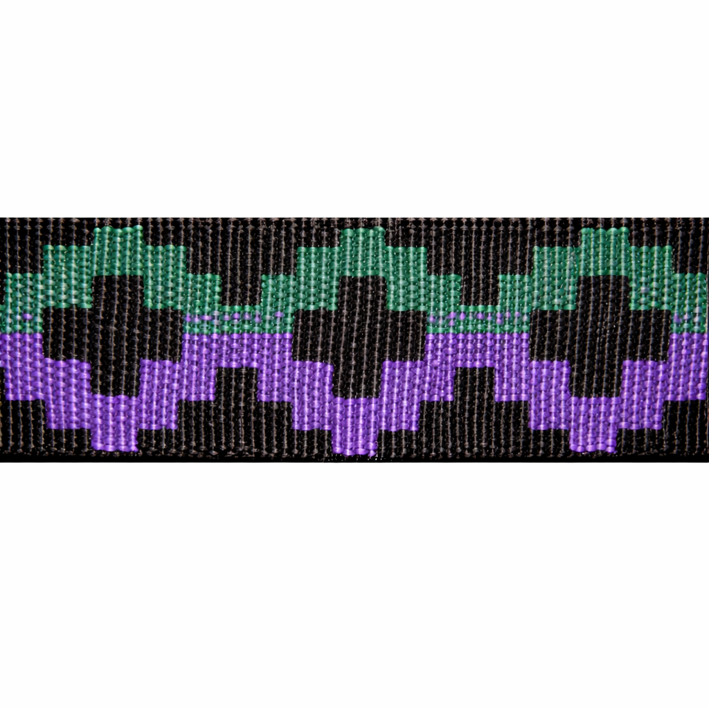 1.75 mm "Purple/Pine" Polyester Jacquard Webbing