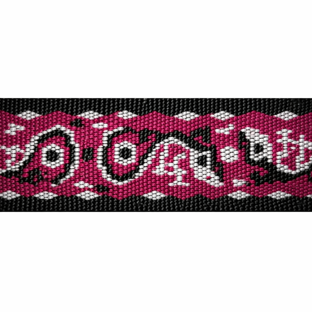 "Burgundy Gecko" Polyester Tubular Jacquard Webbing