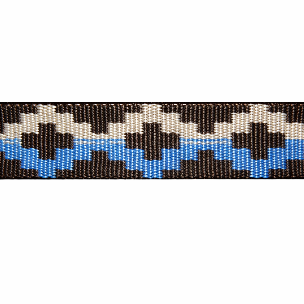 1.75 mm "Royal/Silver" Polyester Jacquard Webbing