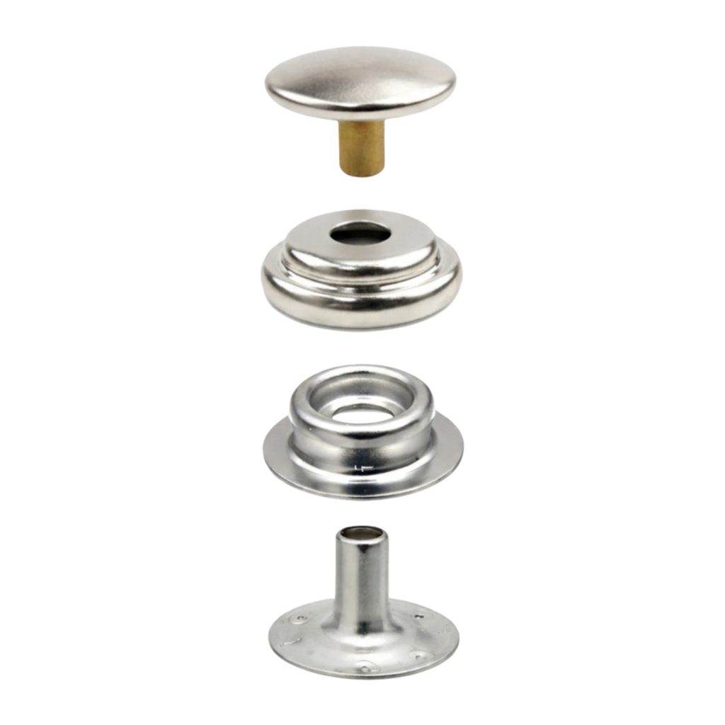 DOT® Line 24 (5/8") Nickel-Plated Brass Canvas-to-Canvas Snap Fastener Set