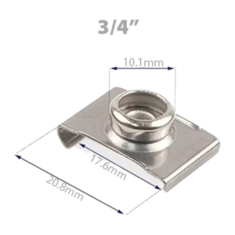 DOT® Line 24 (5/8") Stainless Steel Snap Fastener Windshield Clip Stud