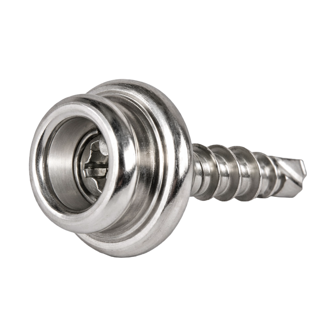 DOT® Line 24 (5/8") Stainless Steel Snap Fastener "Self-Drilling" Screw Stud