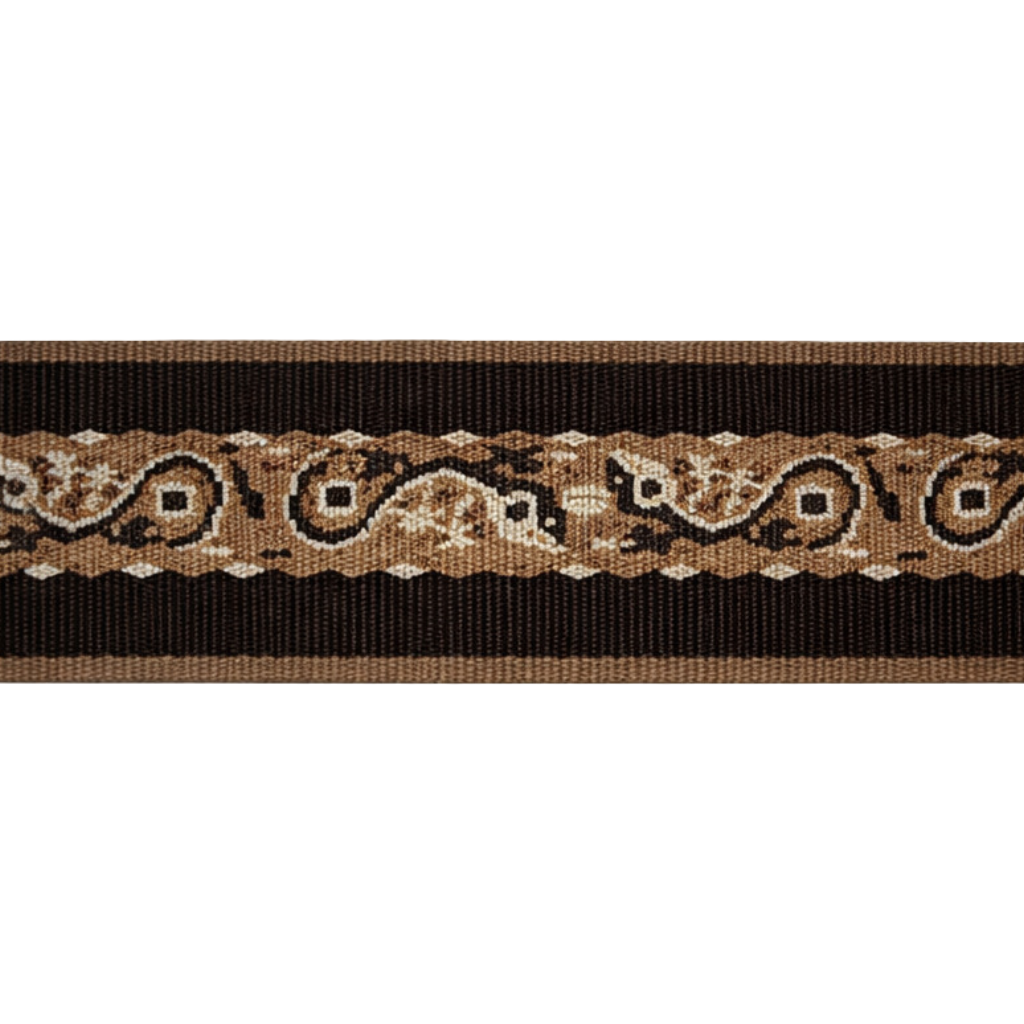 "Tan Gecko" Polyester Tubular Jacquard Webbing