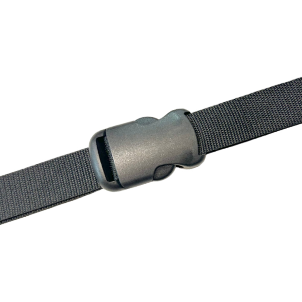 1" Black Slimline Single Adjustable Side Release Webbing Buckle