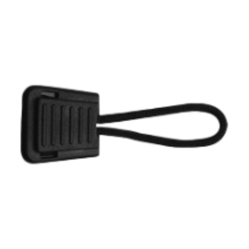 Black ABS Flat-End Zipper Pull