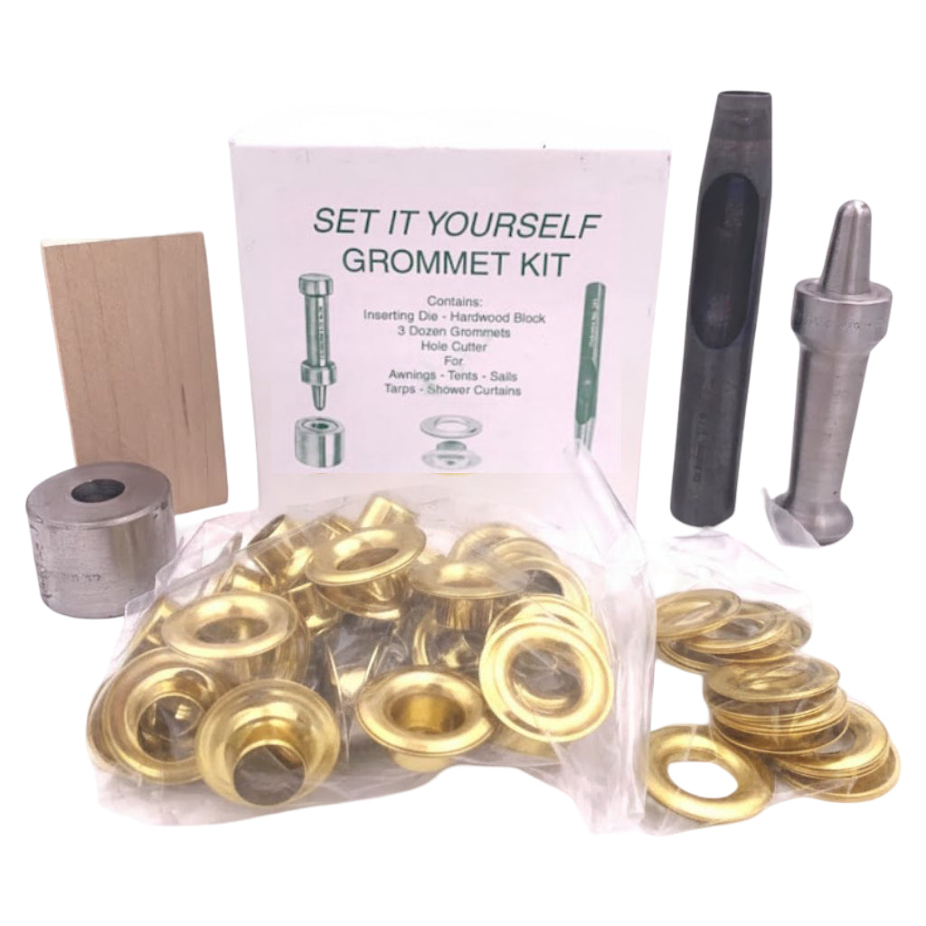 K235-4 1/2" (#4) Brass "Set-It-Yourself" Deluxe Grommet Kit