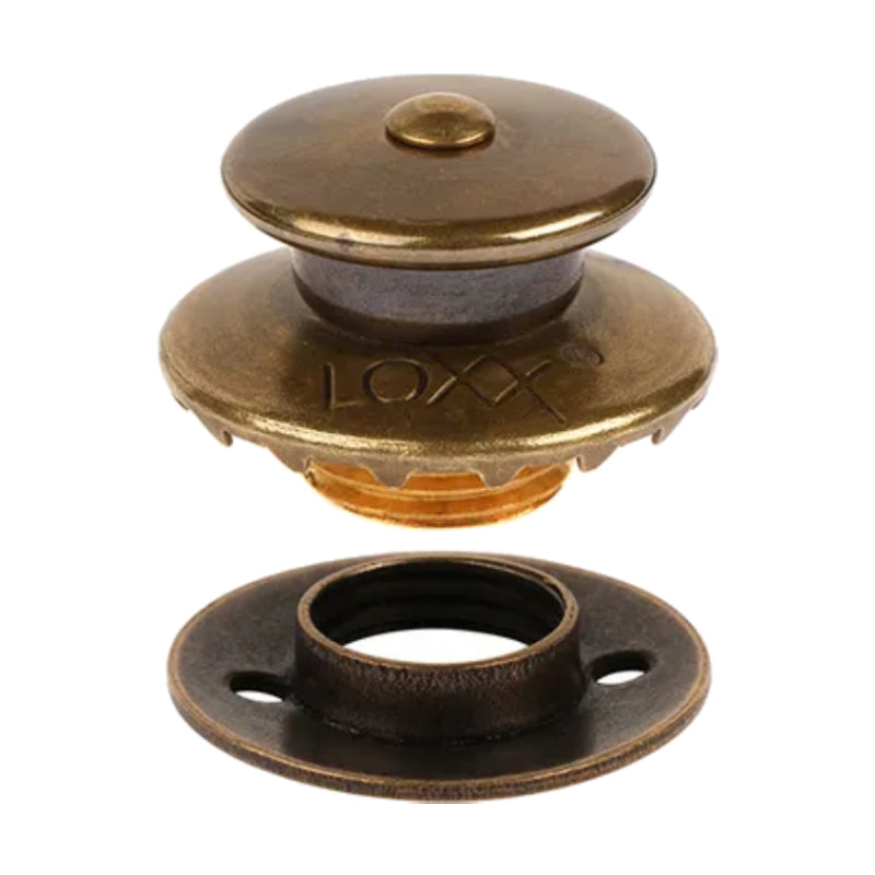 LOXX® "Pull-It-Up" Fastener Antique Brass Large Head Button