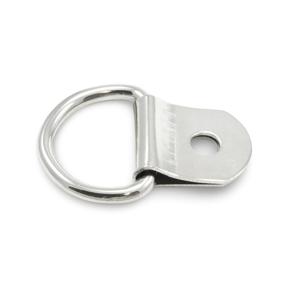 3/4" Nickel-Plated Steel D-Ring and Clip