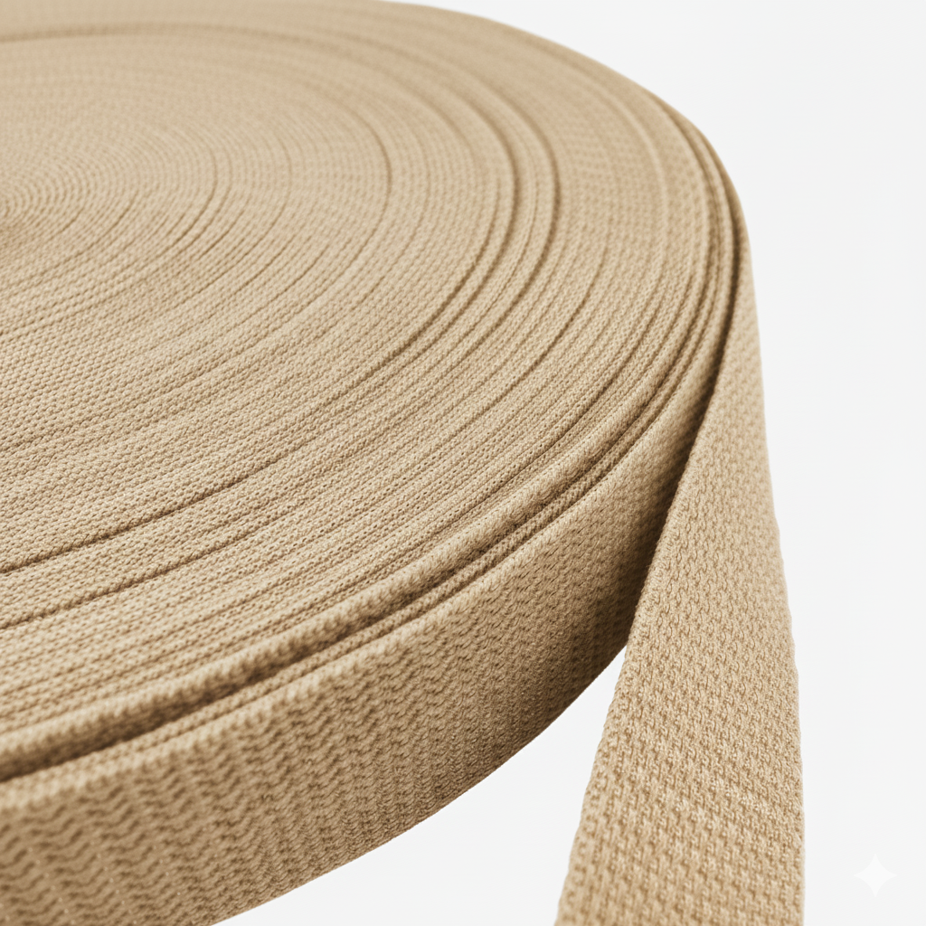 2.3 mm Beige Polypropylene Webbing