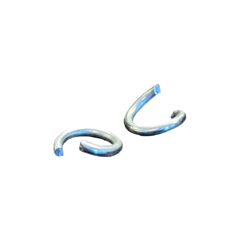 1/4" (#8) to 5/16" (#10) Galvanized Steel Shock Cord Hog Ring Clamps
