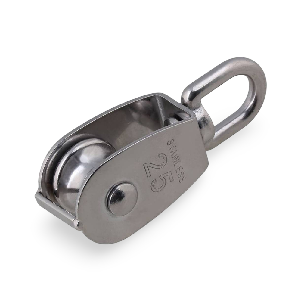 Stainless Steel M25 Single Swivel Rope Pulley