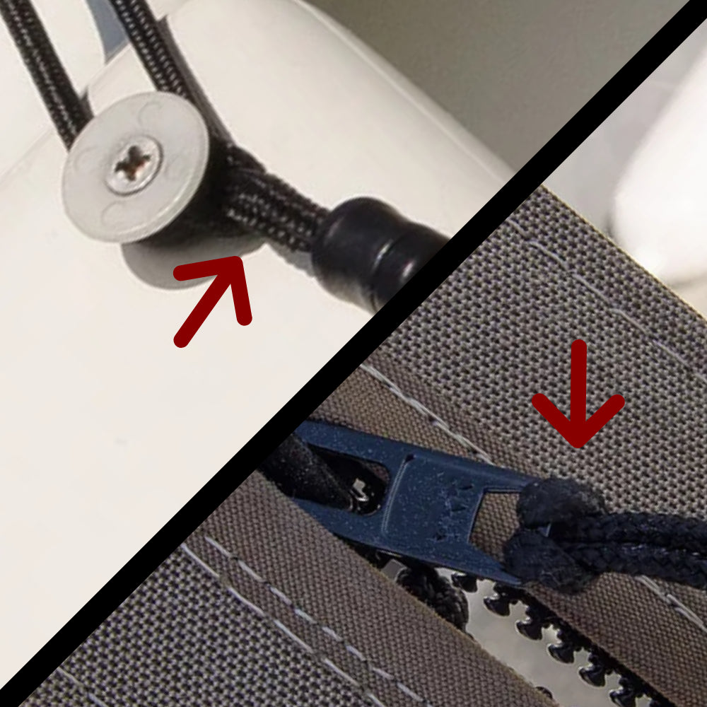 Stayput™ Shock Cord/Zipper Slider Pull