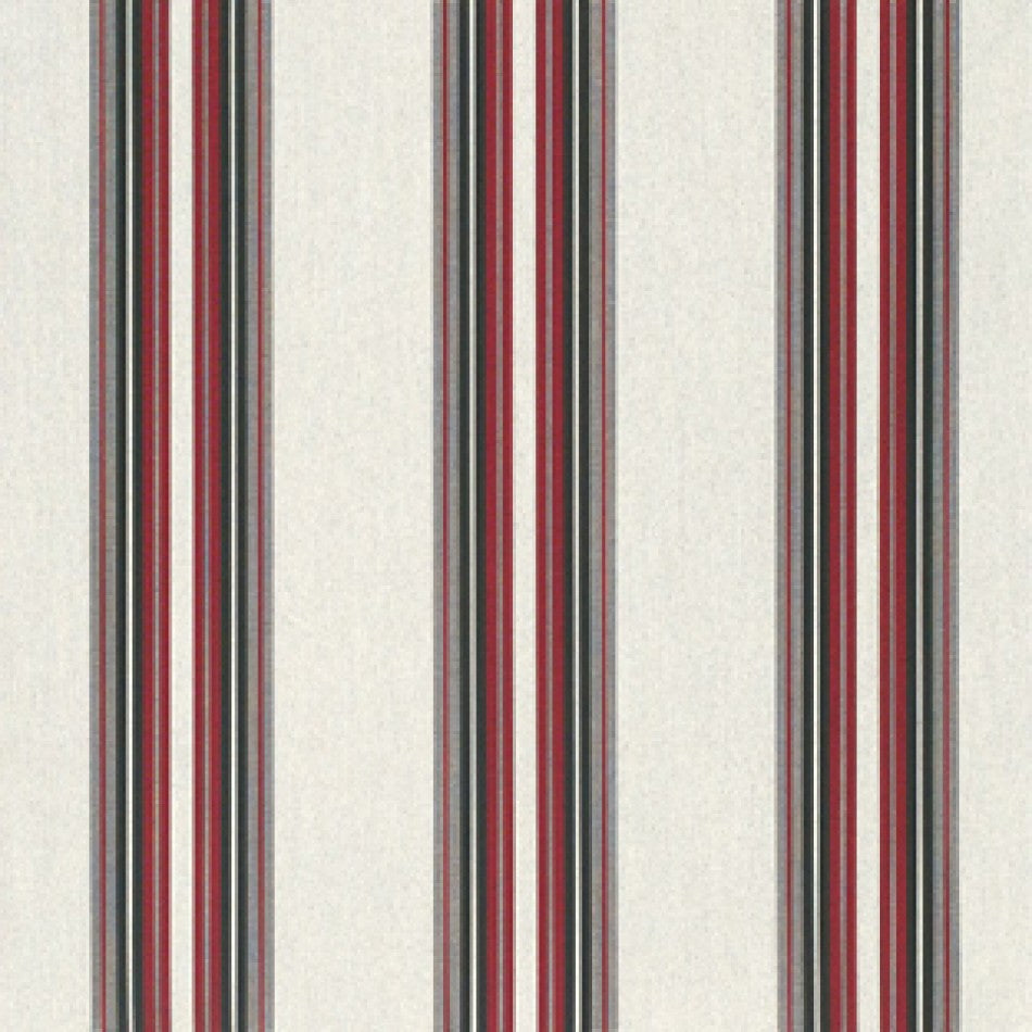 46" Sunbrella® Burgundy/Black/White (4798-0000) Awning/Marine Fabric