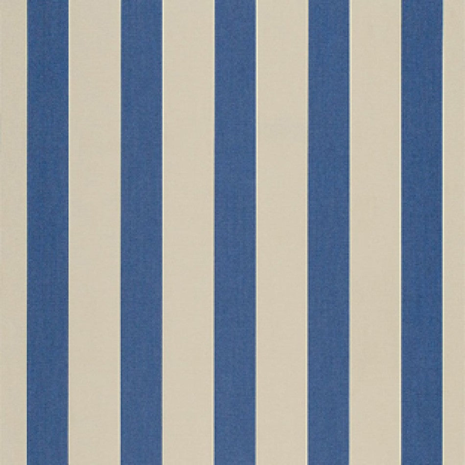 46" Sunbrella® Mediterranean/Canvas Block Stripe (4921-0000) Awning/Marine Fabric