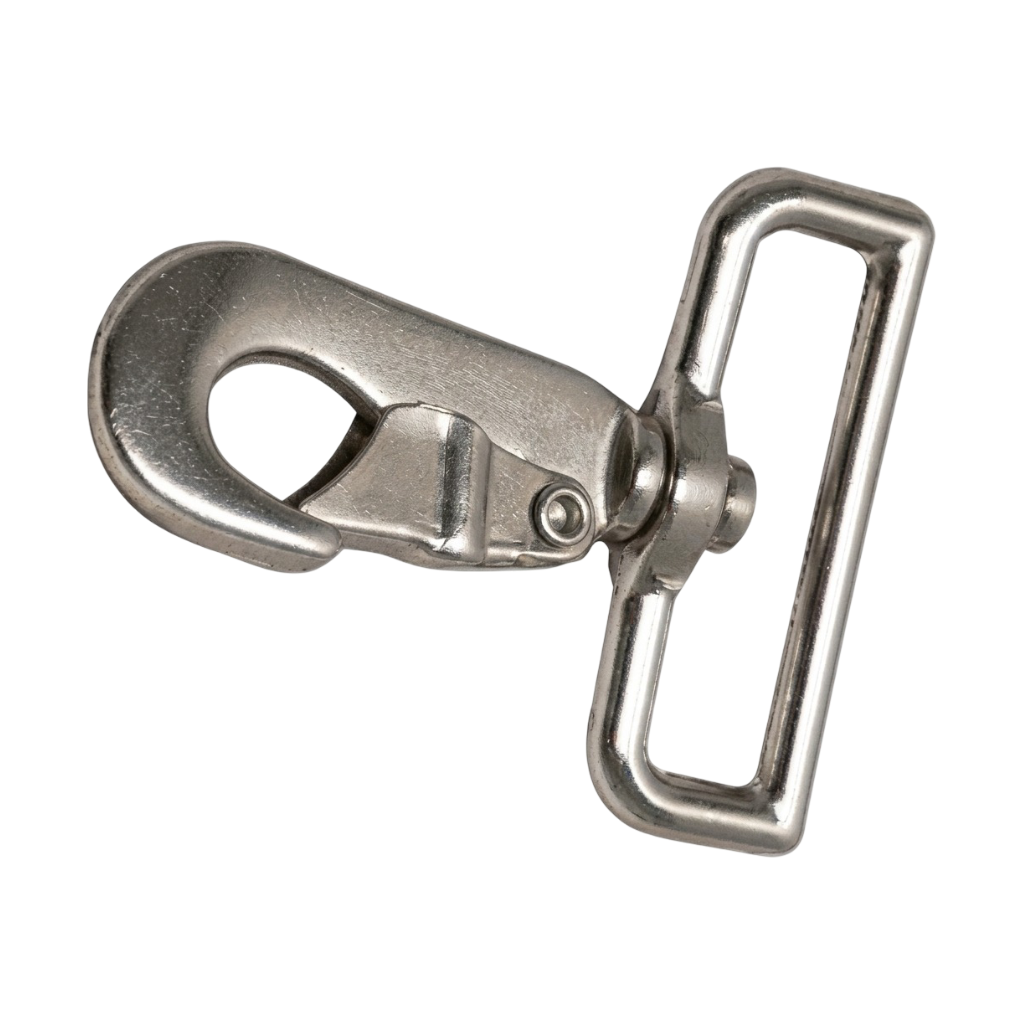 Heavy-Duty Nickel-Plated Steel Swivel Spring Snap Hook