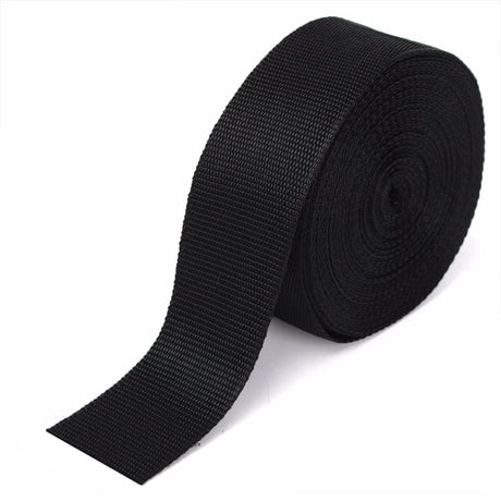 1.9 mm Heavy-Duty Black Nylon Webbing