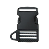 1-1/2" Black Single Adjustable Side Release Webbing Buckle with Loop