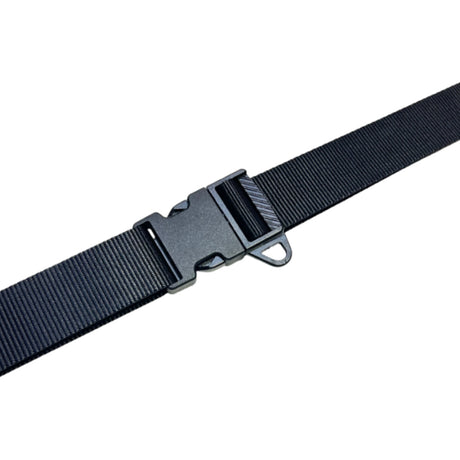 1-1/2" Black Single Adjustable Side Release Webbing Buckle with Loop