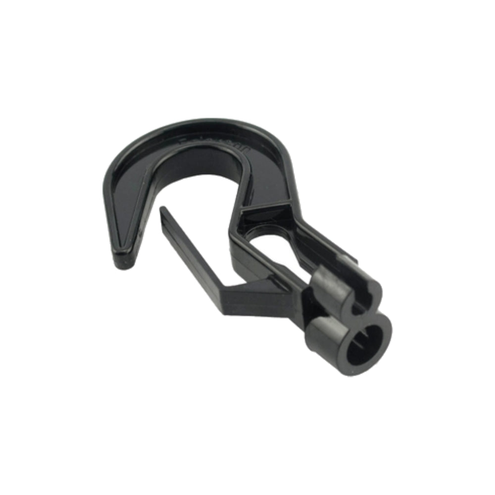 3/16" (#6) to 1/4" (#8) Black Nylon Adjustable Shock Cord Hook