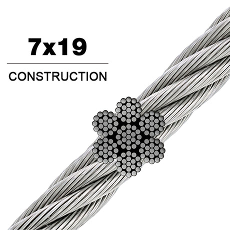 1/4" 7x19 Galvanized Aircraft Cable