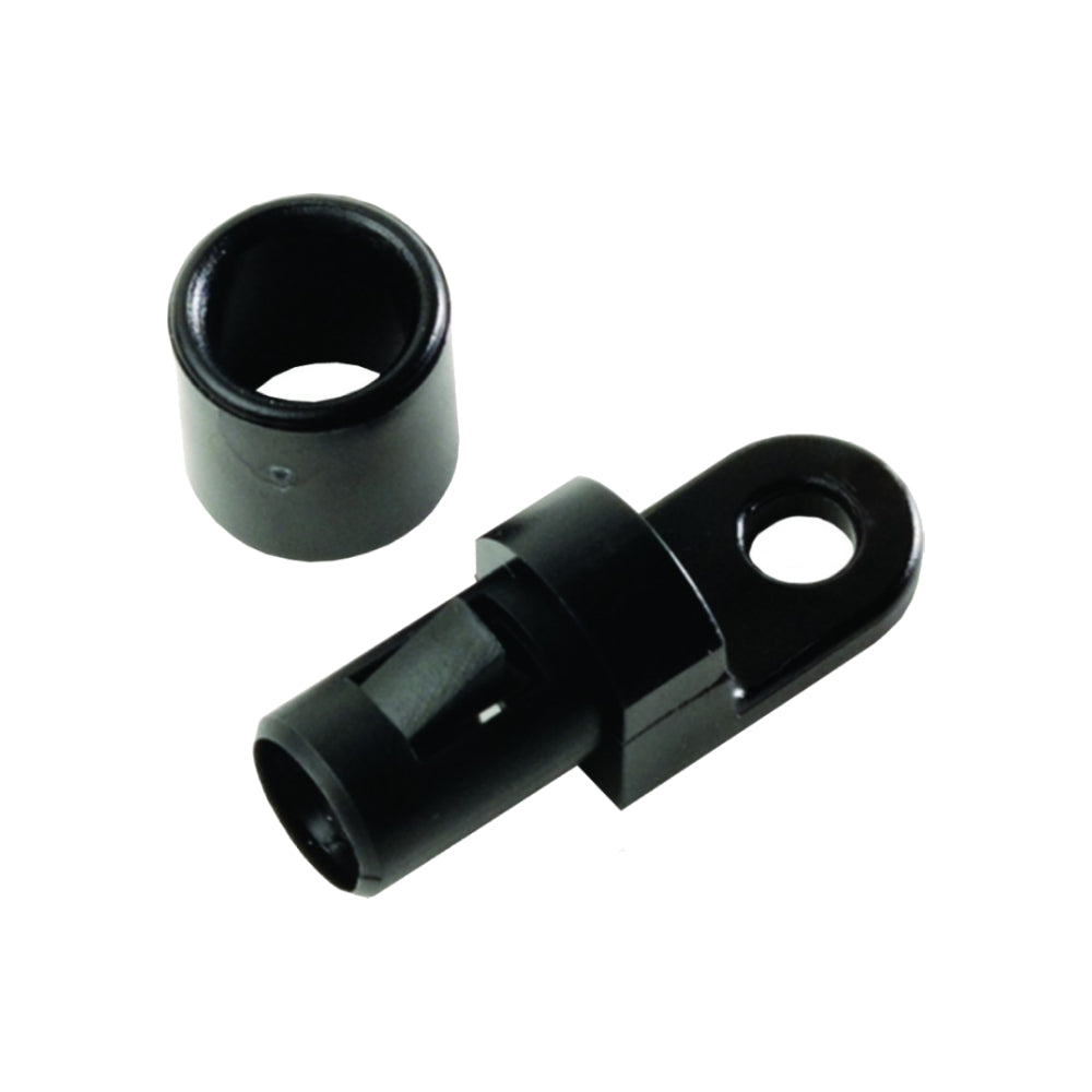 1/4" (#8) Black Plastic Shock Cord Screw Mount
