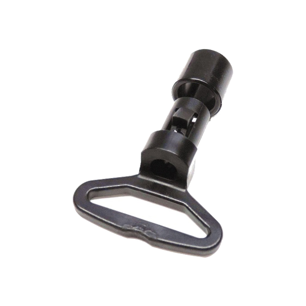 1/4" (#8) Black Plastic Shock Cord Webbing Loop