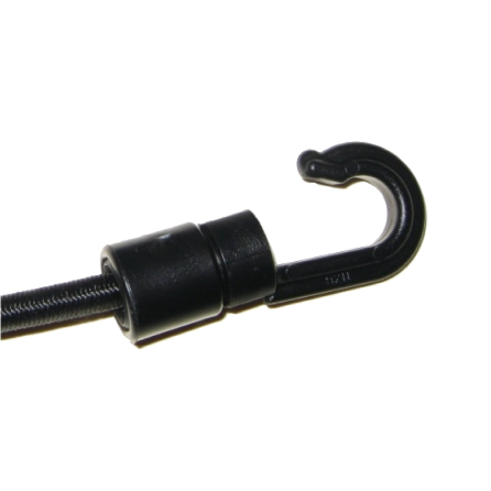 1/4" (#8) Black Plastic Tongueless Shock Cord Hook