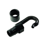 1/4" (#8) Black Plastic Tongueless Shock Cord Hook