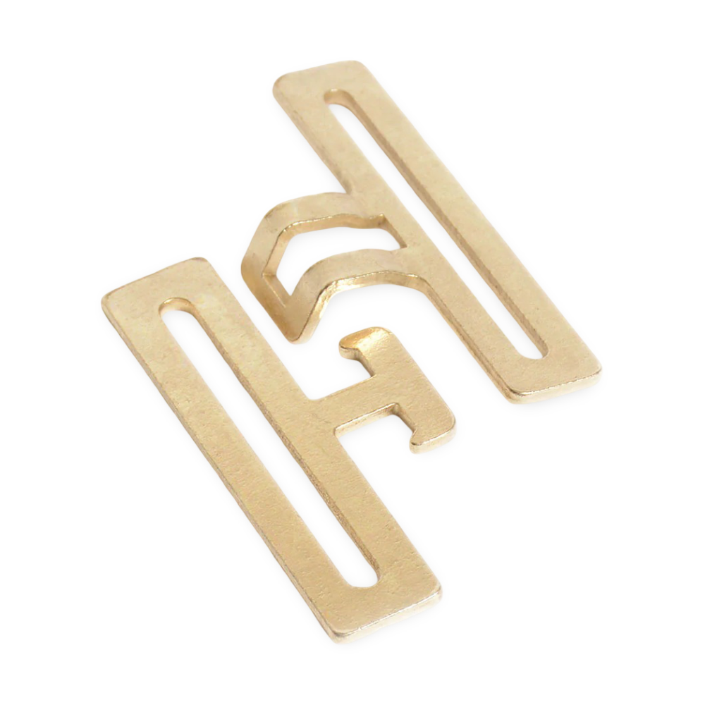 2" Brass-Plated Steel Surcingle Hook & Clasp