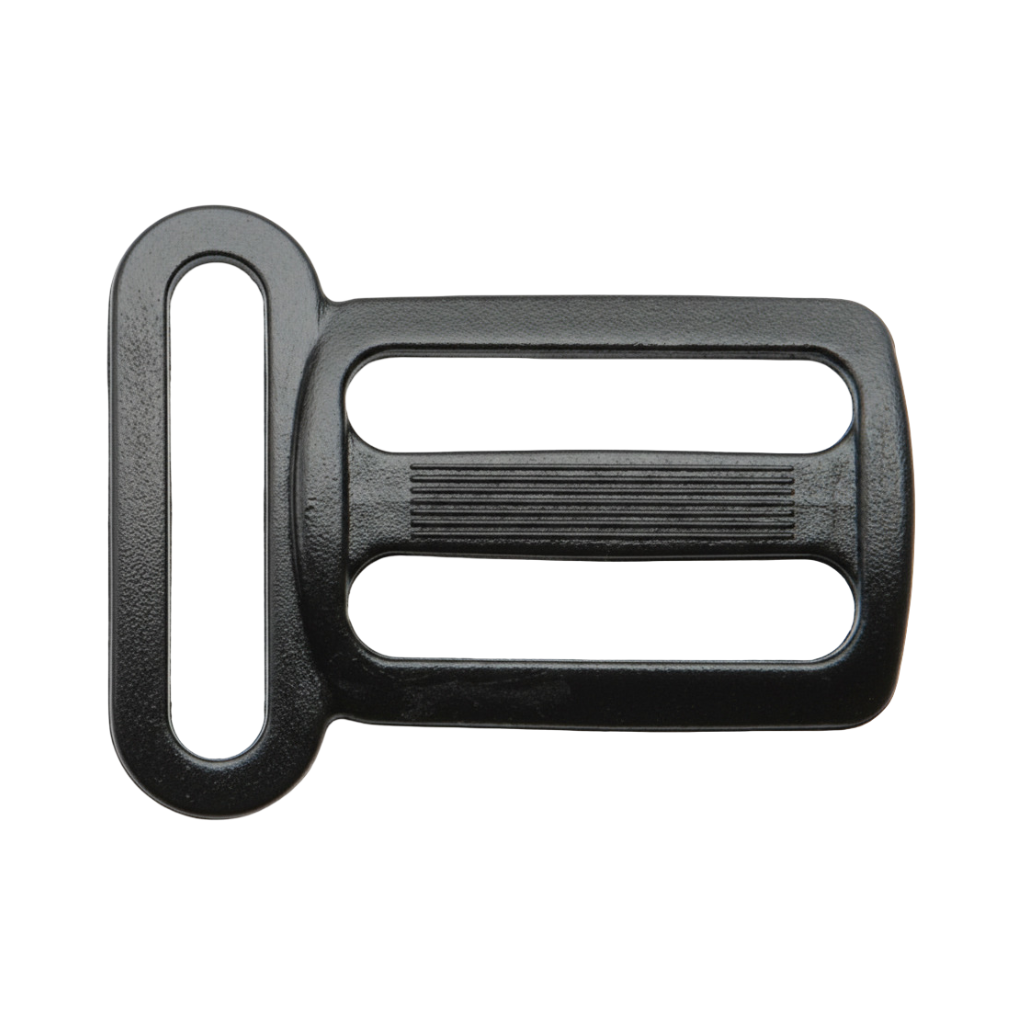 1" Black Acetal 3-Bar Webbing Slide with Loop
