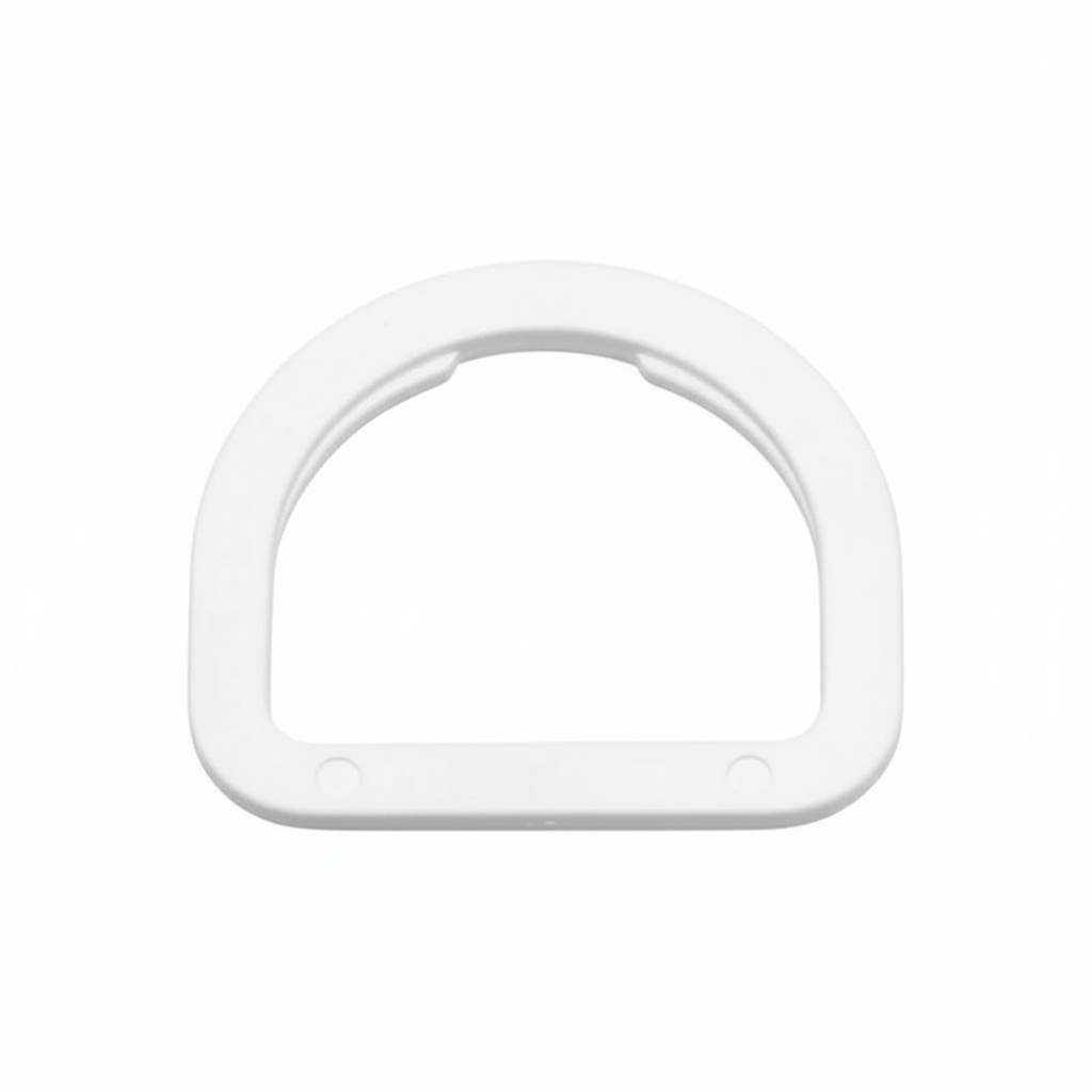 1" White Acetal D-Ring