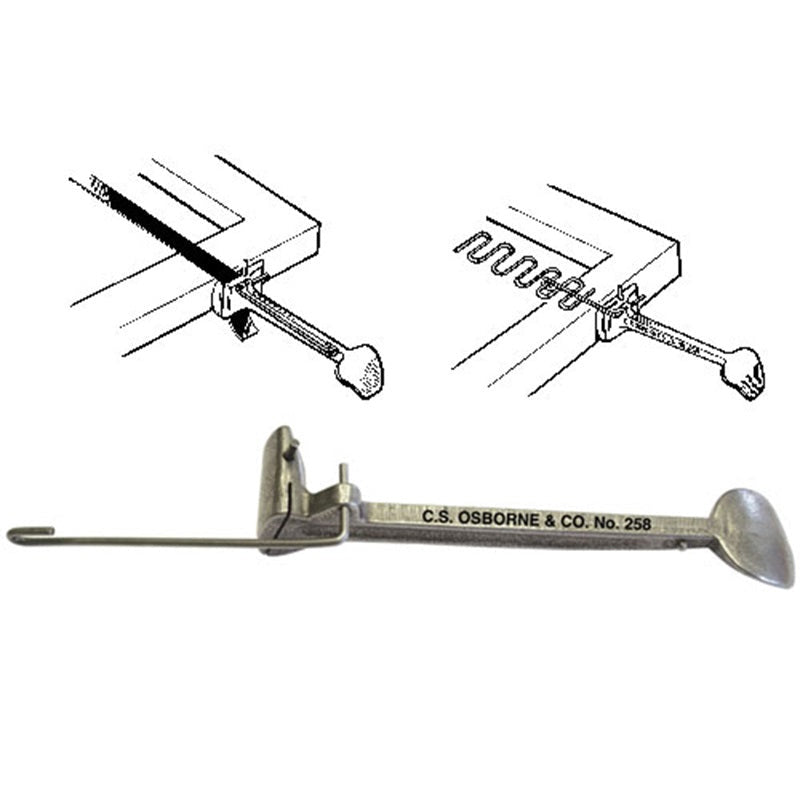 Metal webbing stretcher with serrated grip for furniture tightening