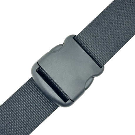 2" Black Rounded Single Adjustable Side Release Webbing Buckle