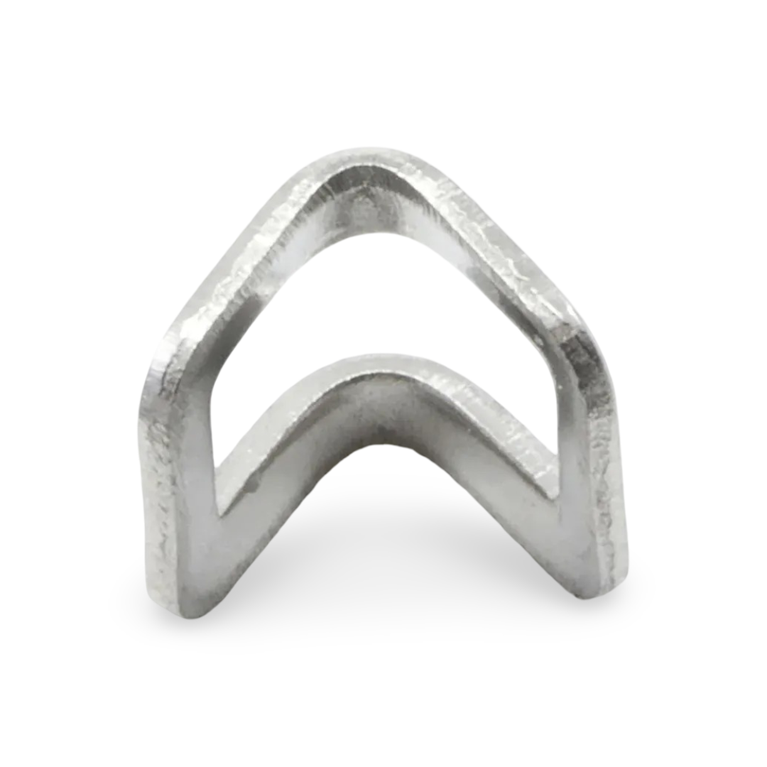 Stainless Steel "V" Stop for YKK® #10 VISLON® (Molded Tooth) Zipper Chain