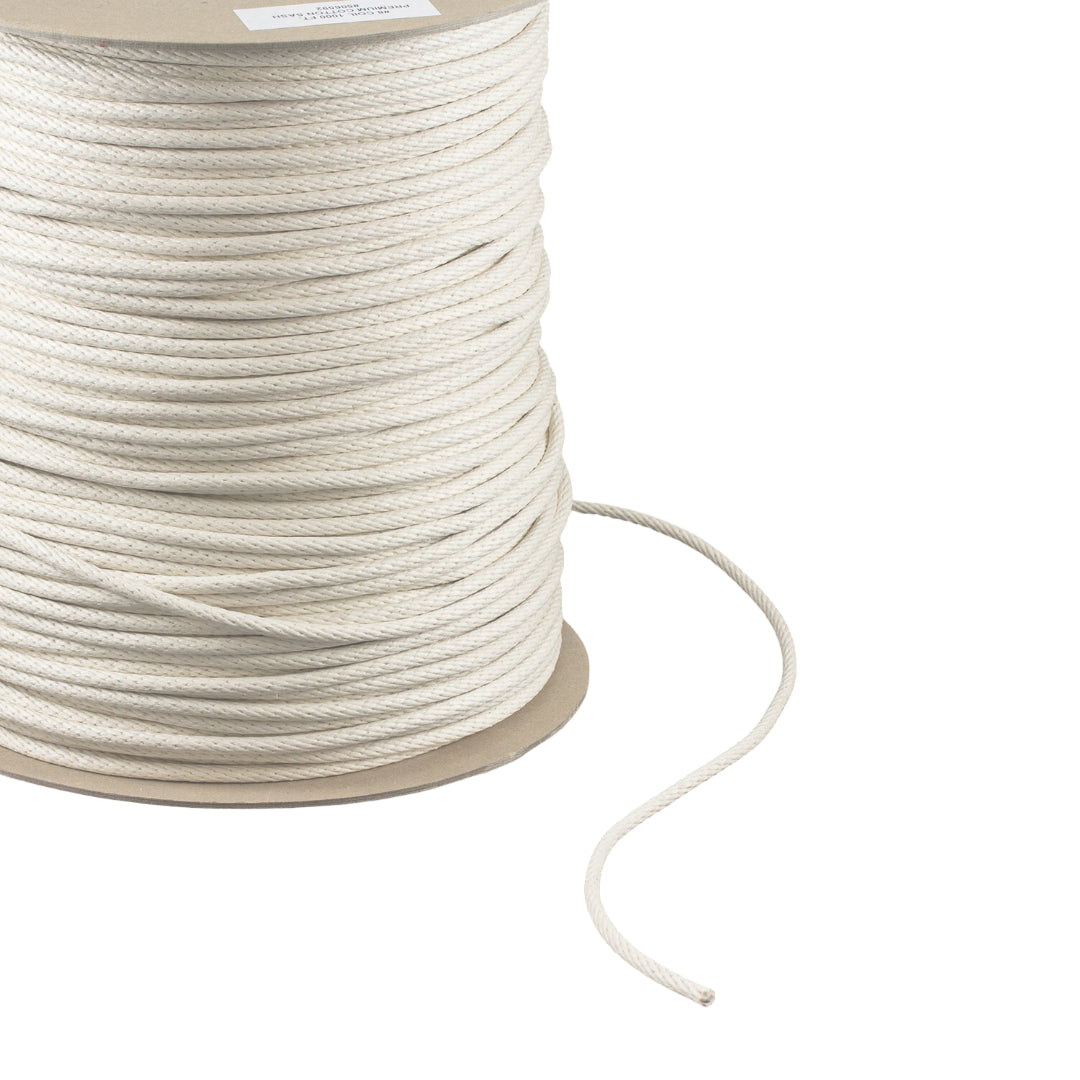 3/16" (#6) Natural Cotton Diamond Braid Cord