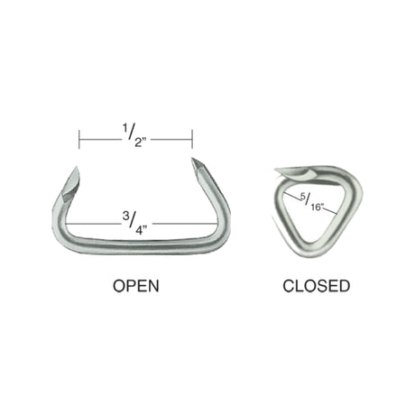 3/4" Steel Upholstery Hog Ring Clamps