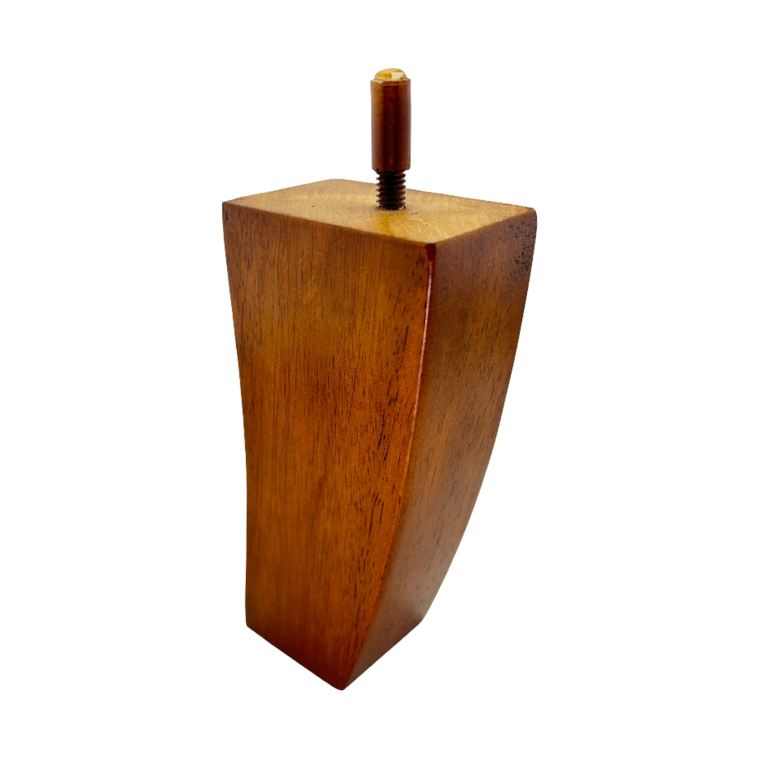 6" Walnut Curved Furniture Leg