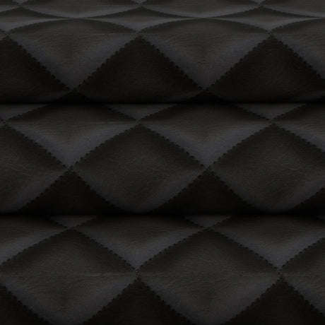 54" Arctic -40 Black (9009) Double-Quilted Vinyl Fabric