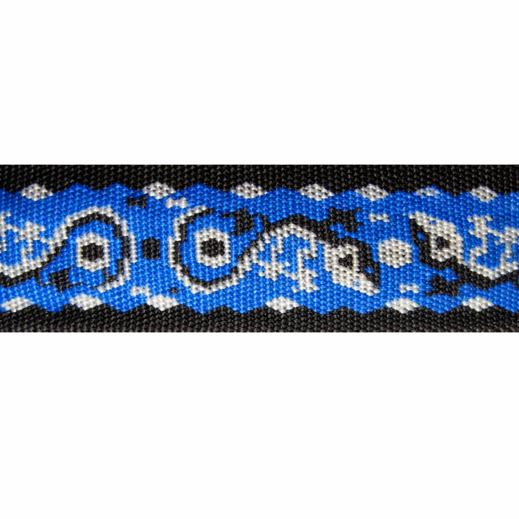 "Royal Gecko" Polyester Tubular Jacquard Webbing