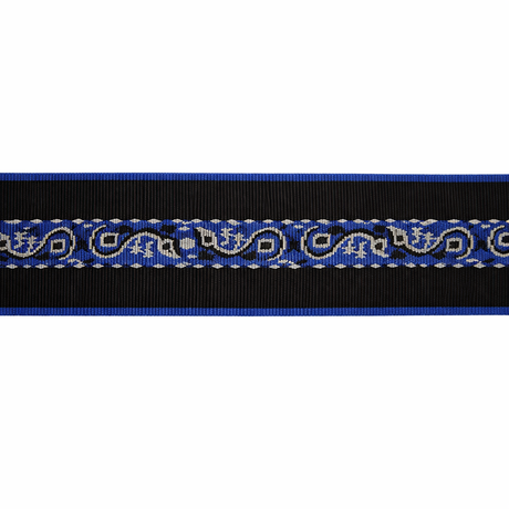 "Royal Gecko" Polyester Tubular Jacquard Webbing