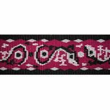 "Burgundy Gecko" Polyester Tubular Jacquard Webbing